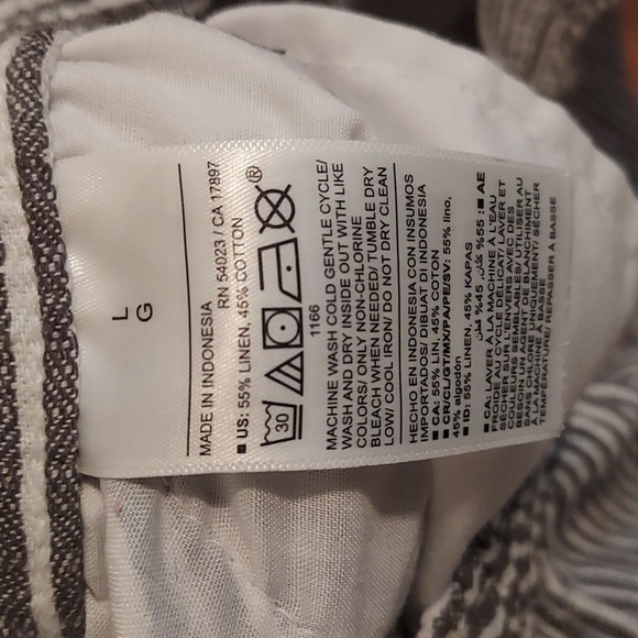 Old Navy High Waisted Striped Linen Blend Wide Leg Pants - Picture 13 of 14